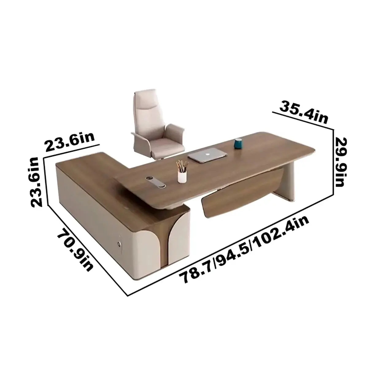 Archer · Modern L-Shaped Executive Desk by Arc Grove