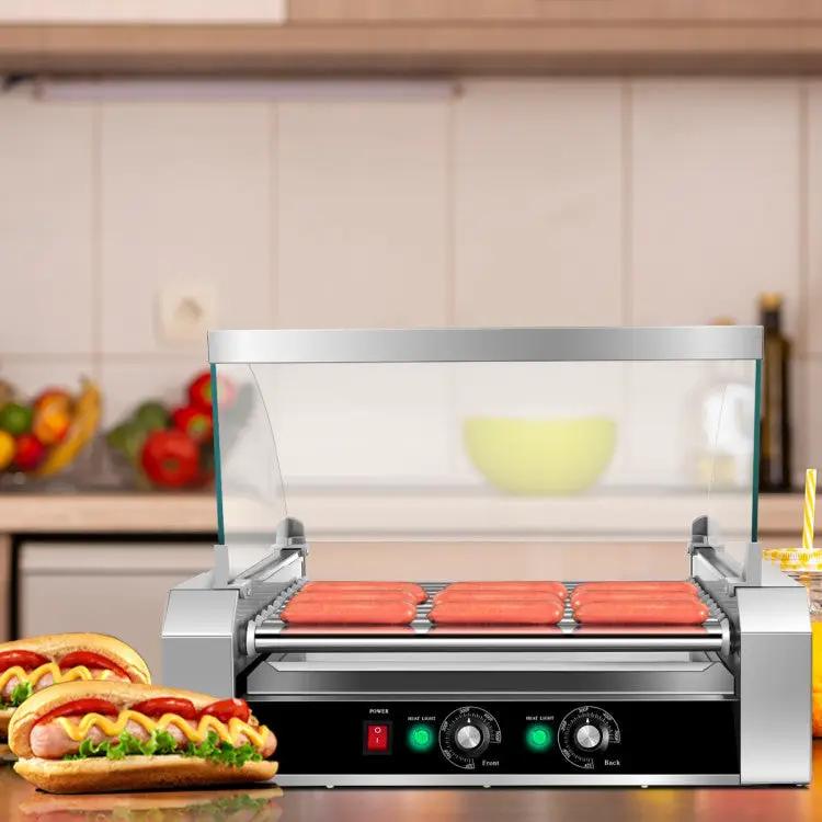 Stainless Steel 11-Roller Hot Dog Cooker, Holds 30 Hot Dogs by DirectDeals