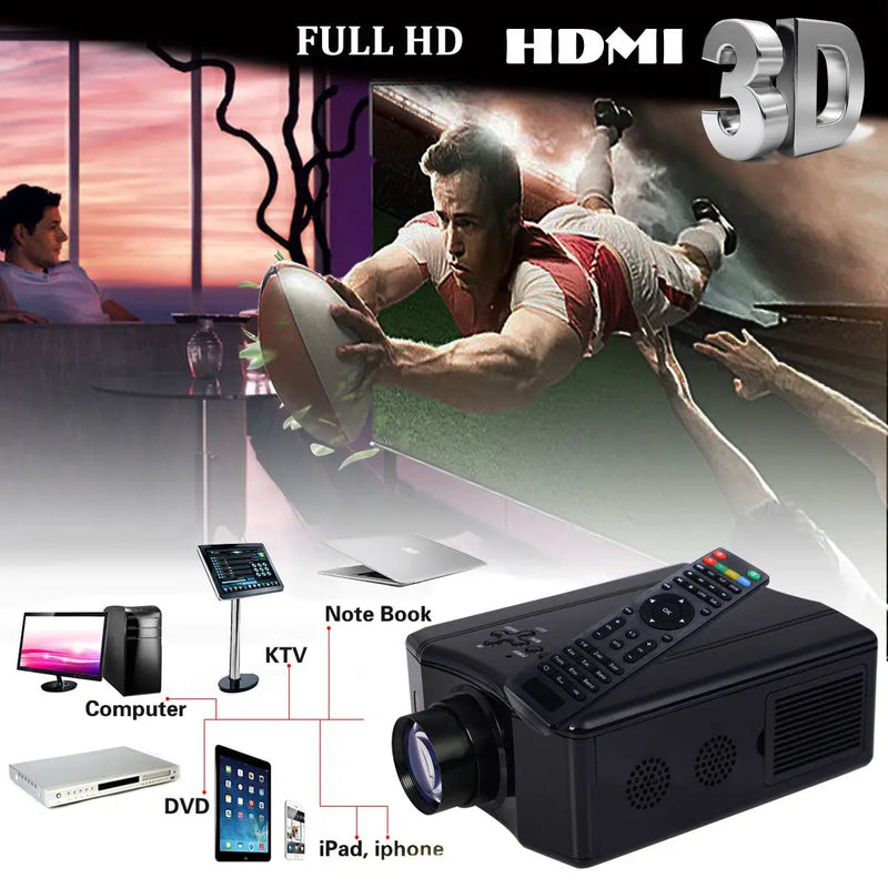 4000 Lumens Portable Home Theater Projector by DirectDeals