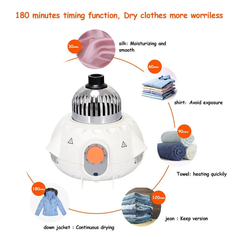 Portable Ventless Laundry Clothes Dryer Folding Drying Machine Heater by DirectDeals