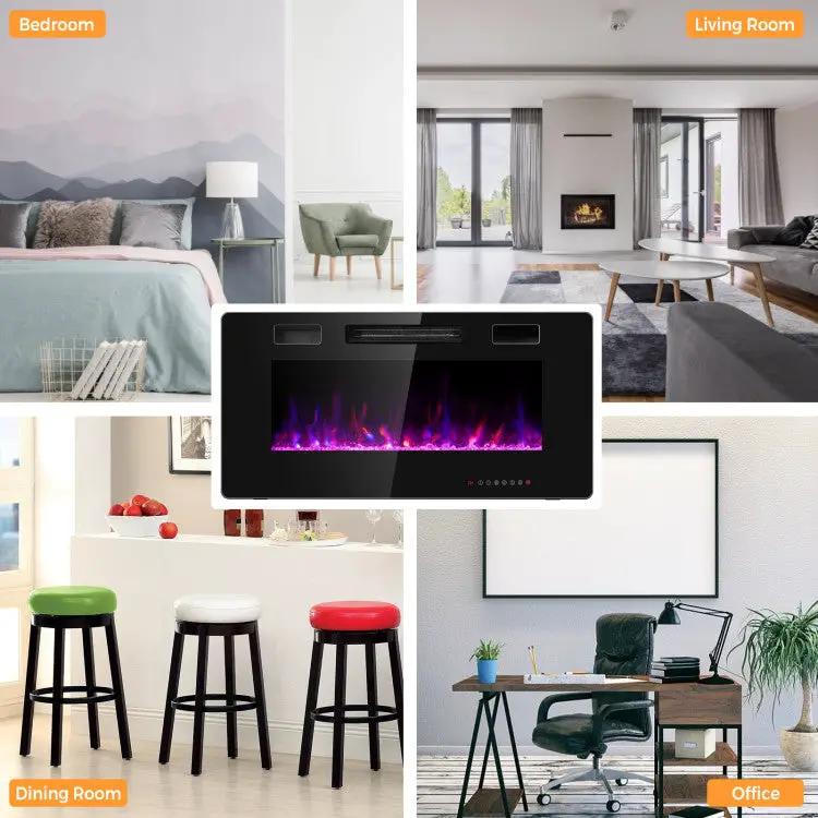 36" Slim Wall Mount Fireplace by DirectDeals