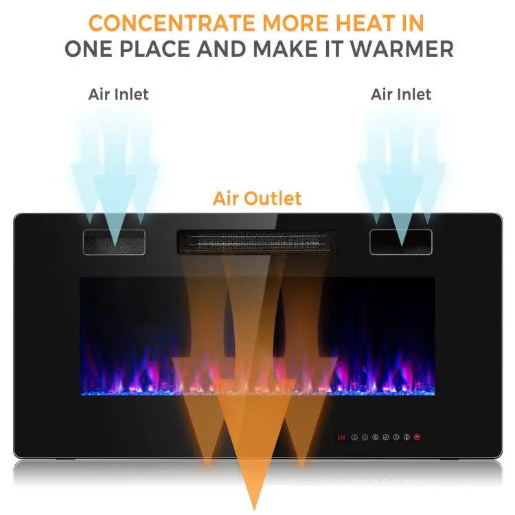 36" Slim Wall Mount Fireplace by DirectDeals