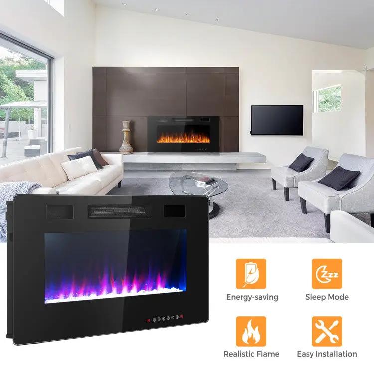 36" Slim Wall Mount Fireplace by DirectDeals
