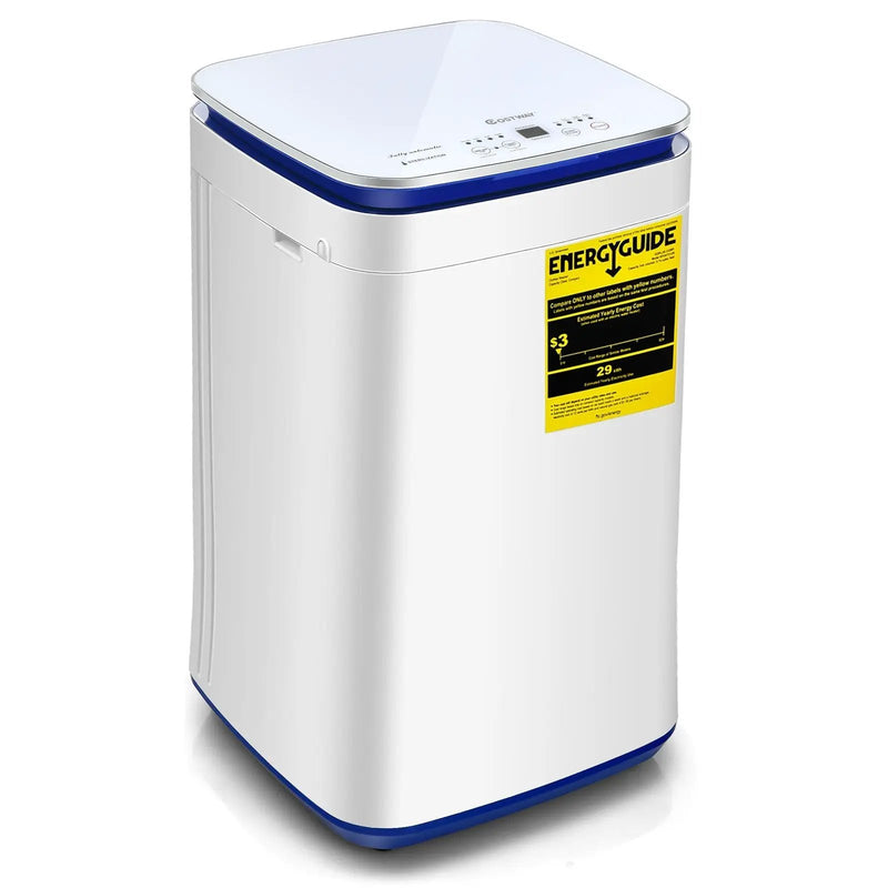 7.7 lbs Compact Full Automatic Washing Machine with Heating Function Pump by DirectDeals