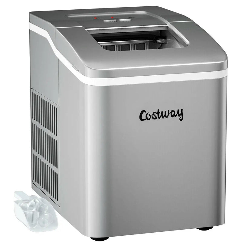 Portable Countertop Ice Maker Machine with Scoop-Silver by DirectDeals