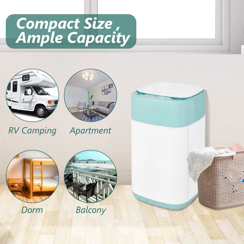 8lbs Portable Fully Automatic Washing Machine with Drain Pump by DirectDeals