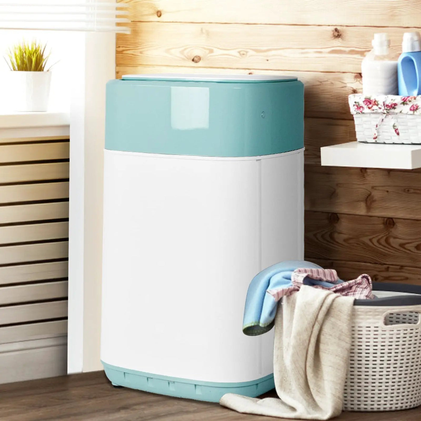 8lbs Portable Fully Automatic Washing Machine with Drain Pump by DirectDeals