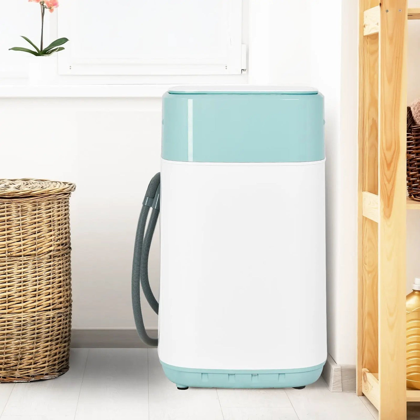 8lbs Portable Fully Automatic Washing Machine with Drain Pump by DirectDeals