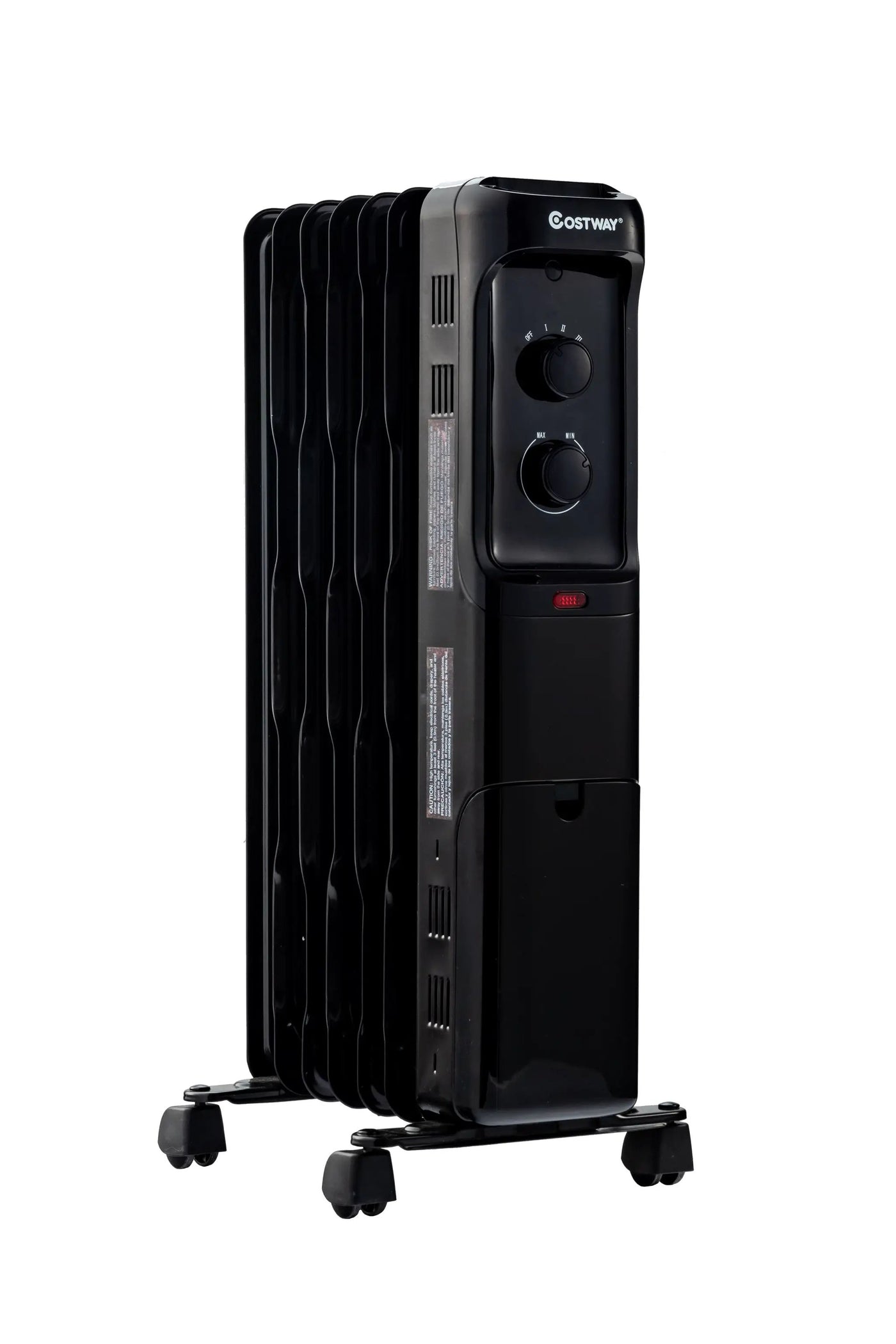 1500W Oil Filled Portable Radiator Space Heater with Adjustable Thermostat by DirectDeals