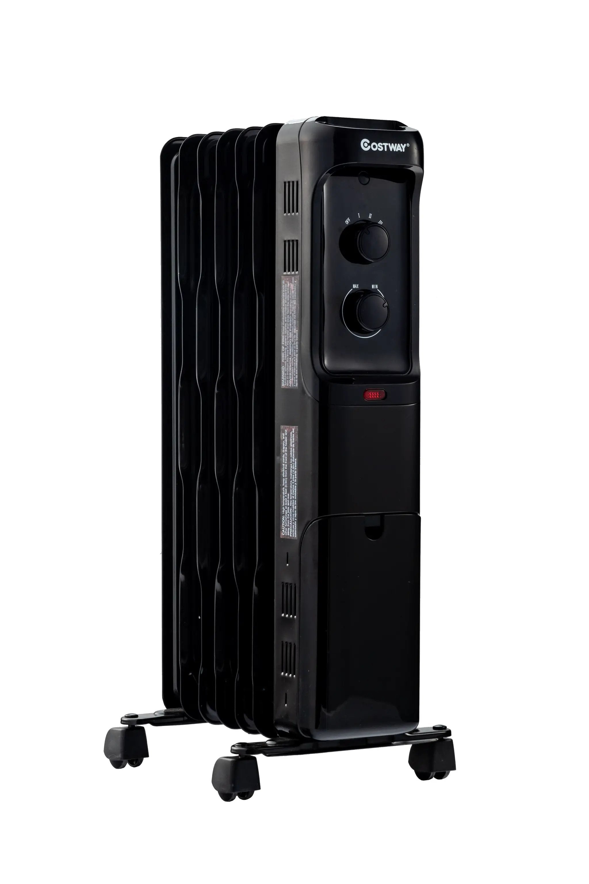 1500W Oil Filled Portable Radiator Space Heater with Adjustable Thermostat by DirectDeals