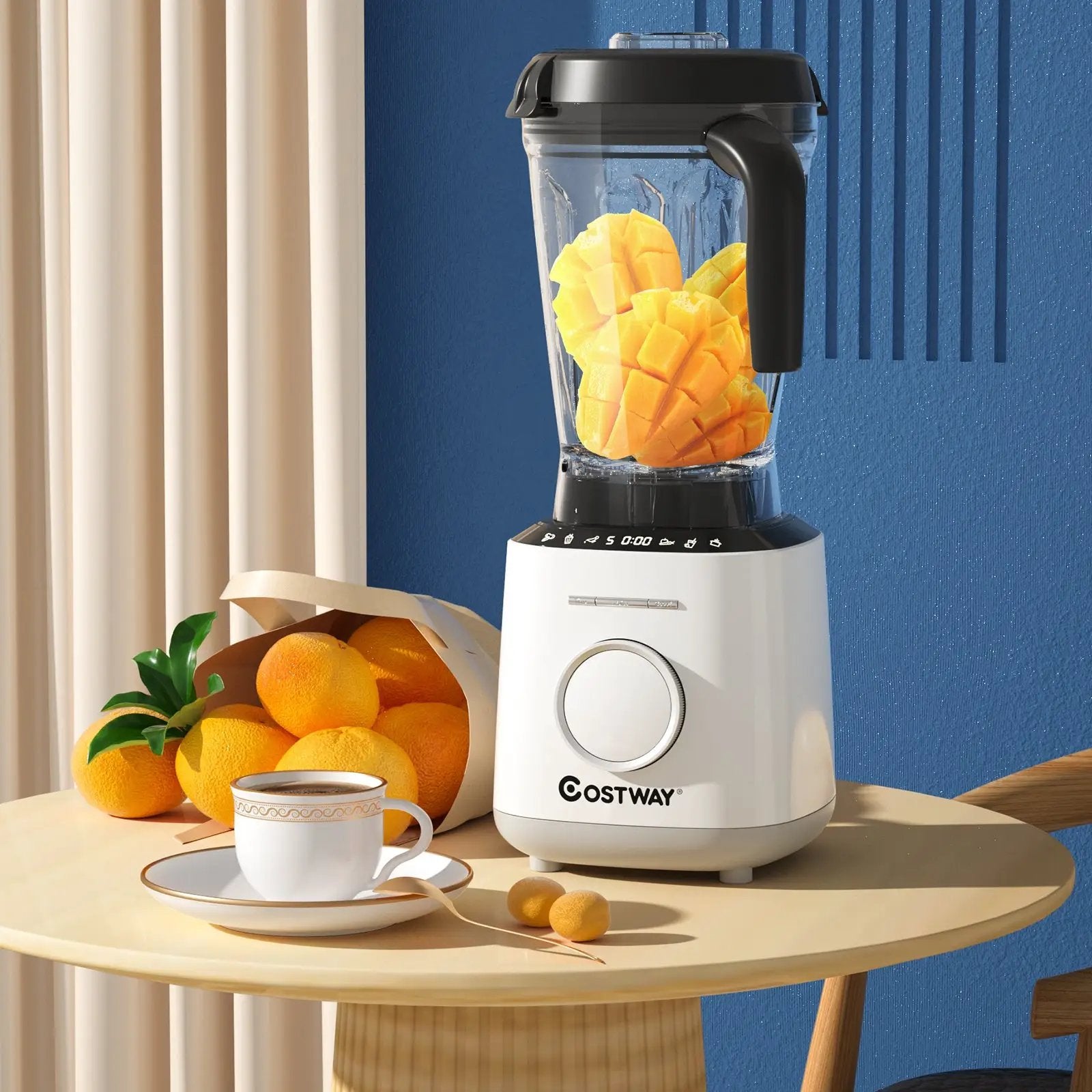 1500W Countertop Smoothies Blender with 10 Speed and 6 Pre-Setting Programs by DirectDeals