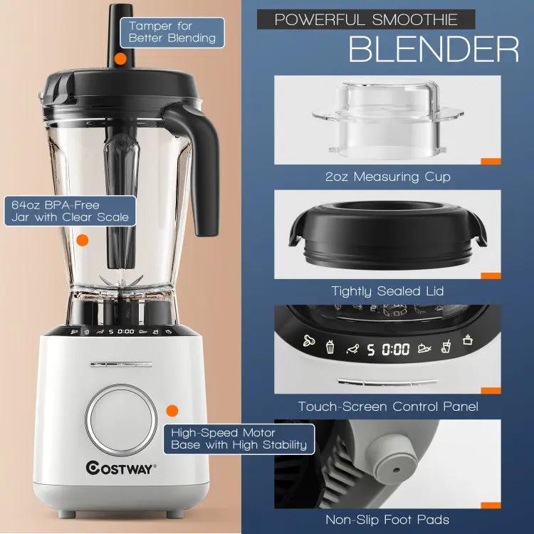 1500W Countertop Blender with 10 Speeds & 6 Preset Programs by DirectDeals
