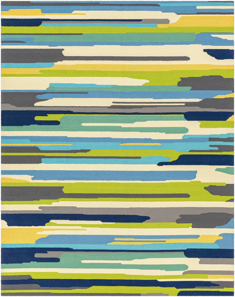 Ephrata Colorful Blue Outdoor Rug - Clearance by Boutique Rugs