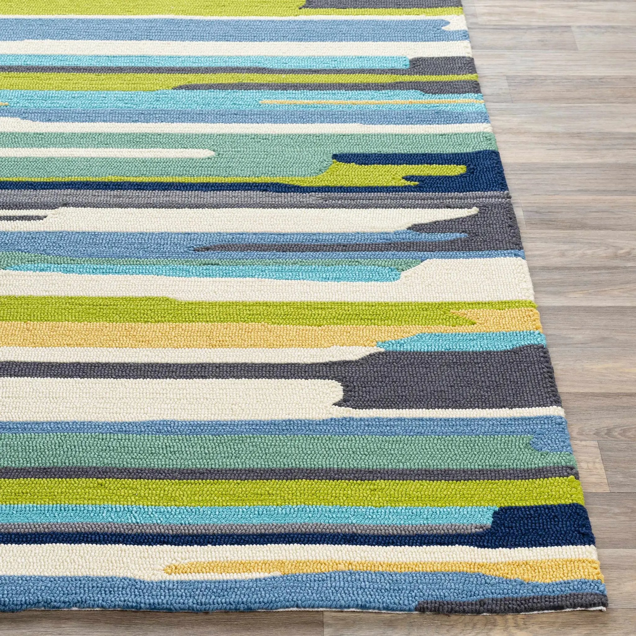 Ephrata Colorful Blue Outdoor Rug - Clearance by Boutique Rugs
