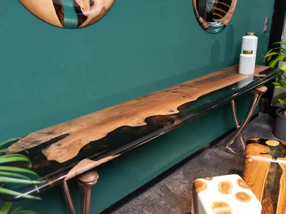 Resin Console Table- Foyer Table- Entryway Table (without mirrors) | Osso Collection by Gizz