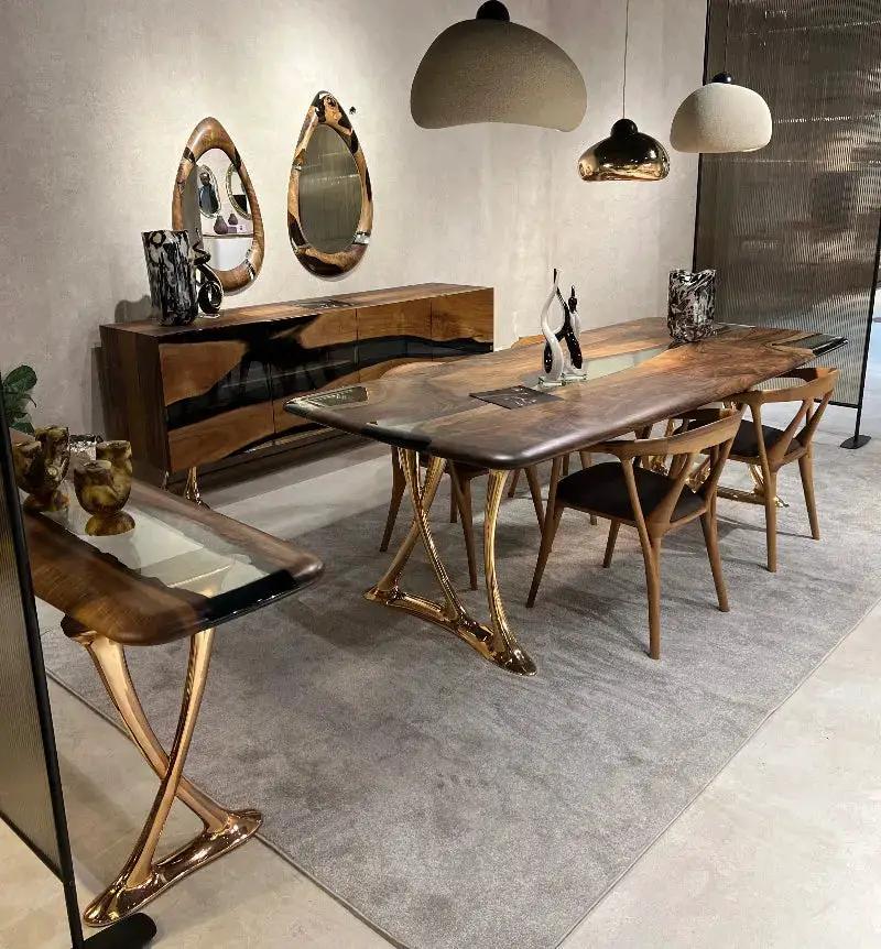 Custom Epoxy Resin Dining Room Table | Osso Dining Table by Gizz
