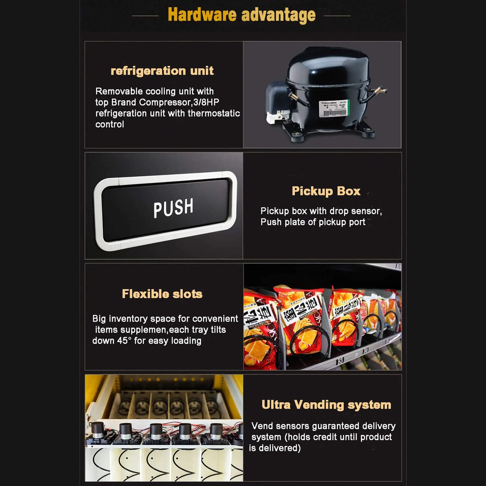 Epx Large 6FT Snacks And Drinks Combo Vending Machine With Dual Zone Refrigeration And Bill Acceptor [EP-G654] (SAK47539) by SAKSBY WHOLESALE