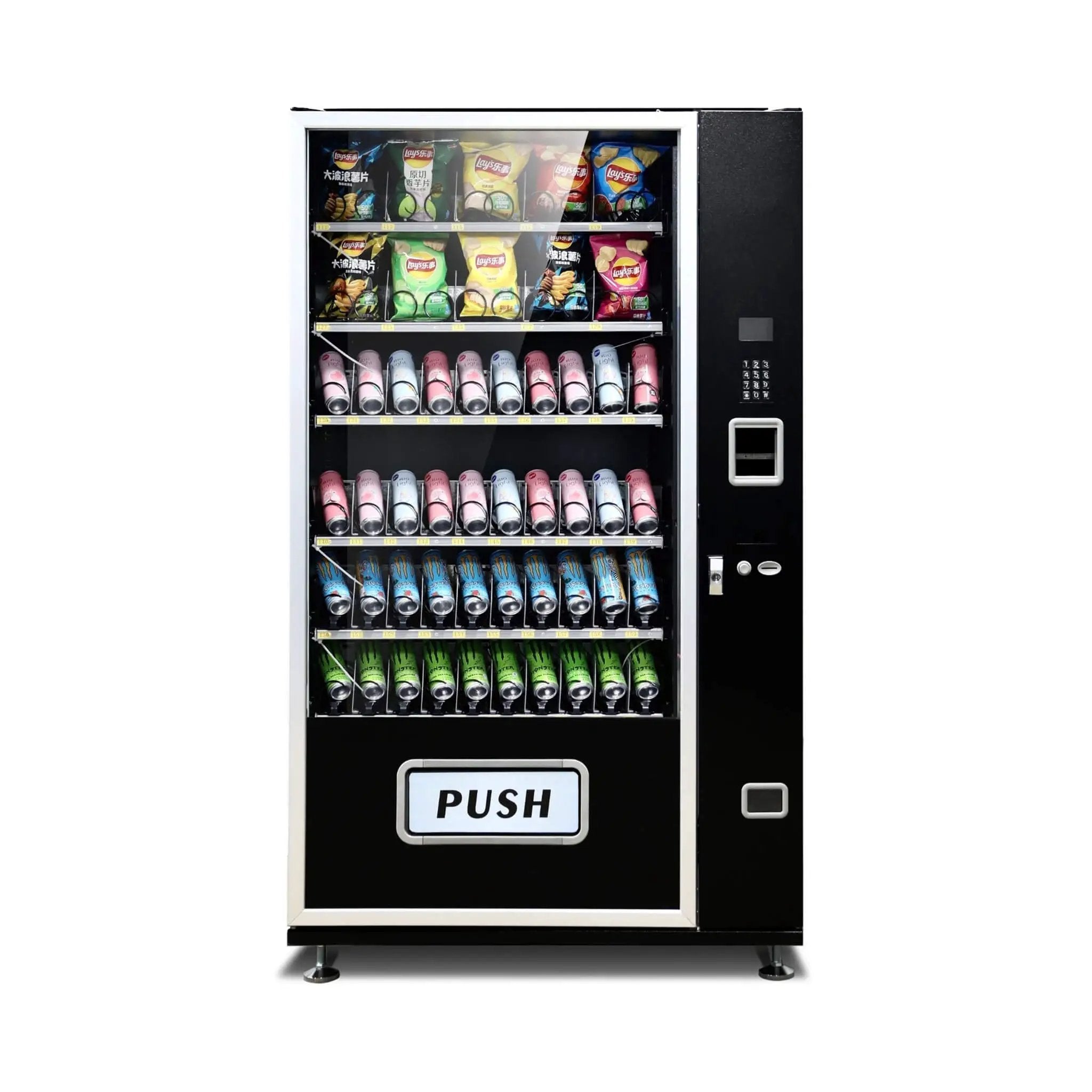 Epx Extra Large 6FT Snacks And Drinks Combo Vending Machine With Dual Zone Refrigeration And Bill Acceptor [EP-G660] (SAK12960) by SAKSBY WHOLESALE