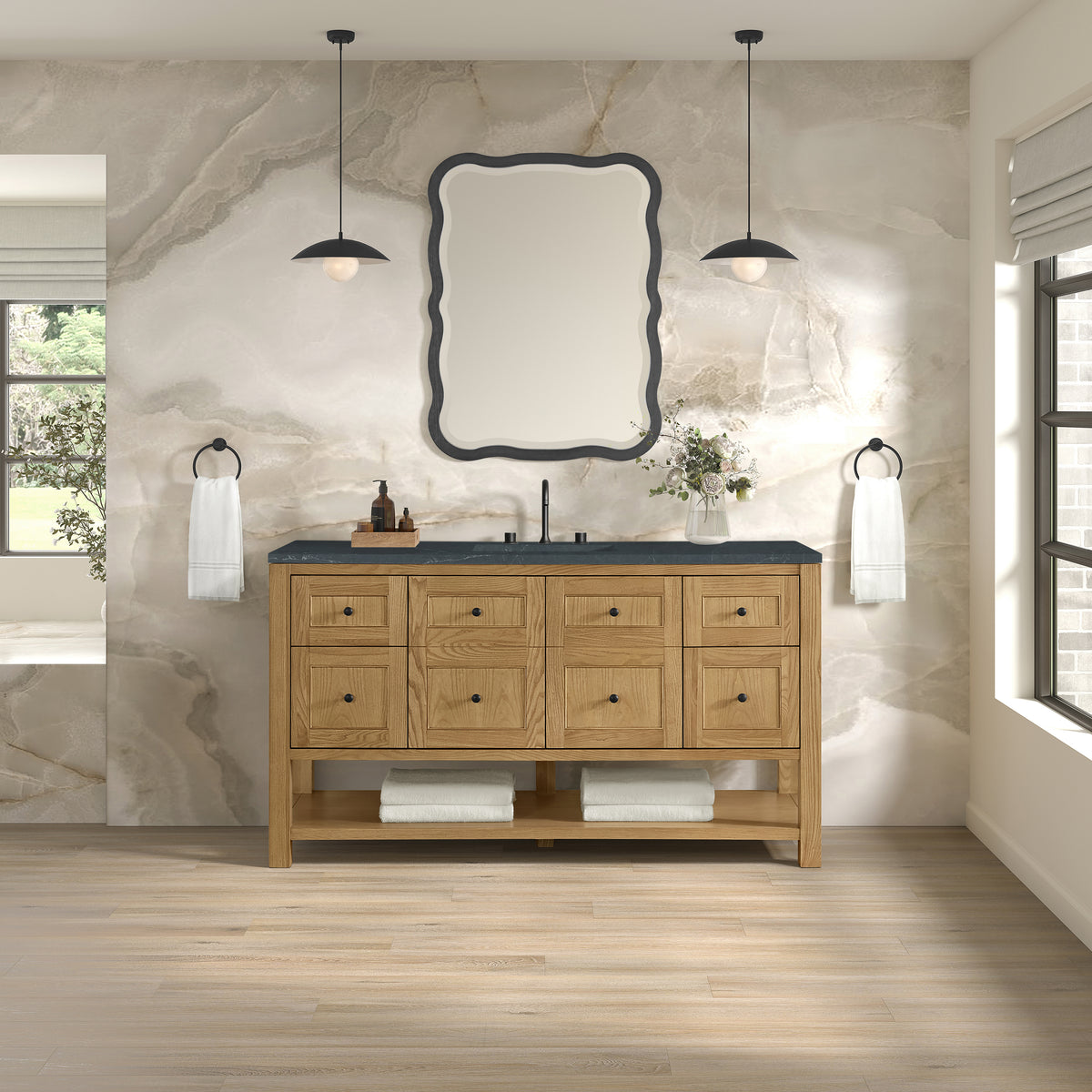 James Martin Breckenridge 60" Single Bathroom Vanity, Light Natural Oak, view 31