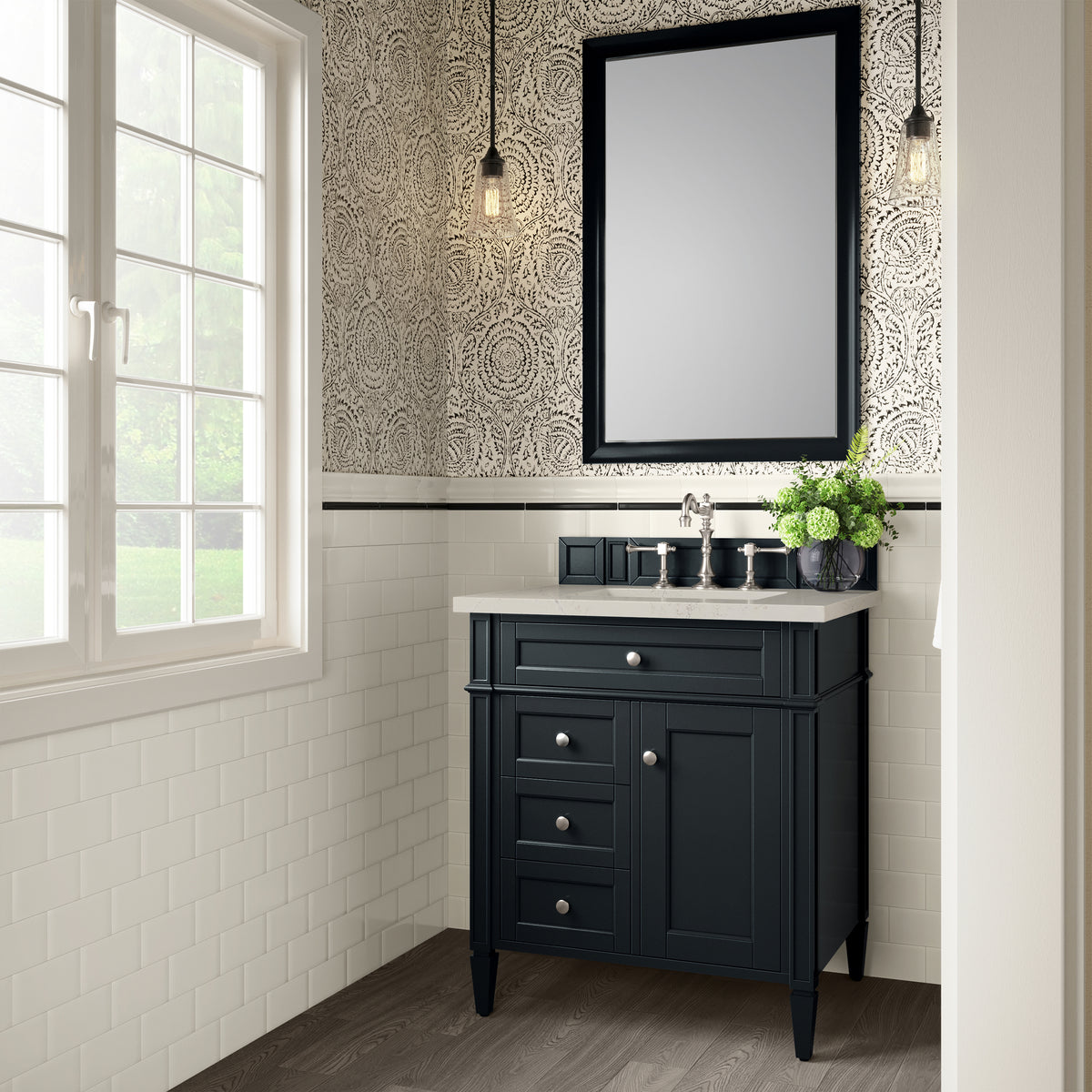James Martin Brittany 30" Single Bathroom Vanity, Black Onyx, view 39