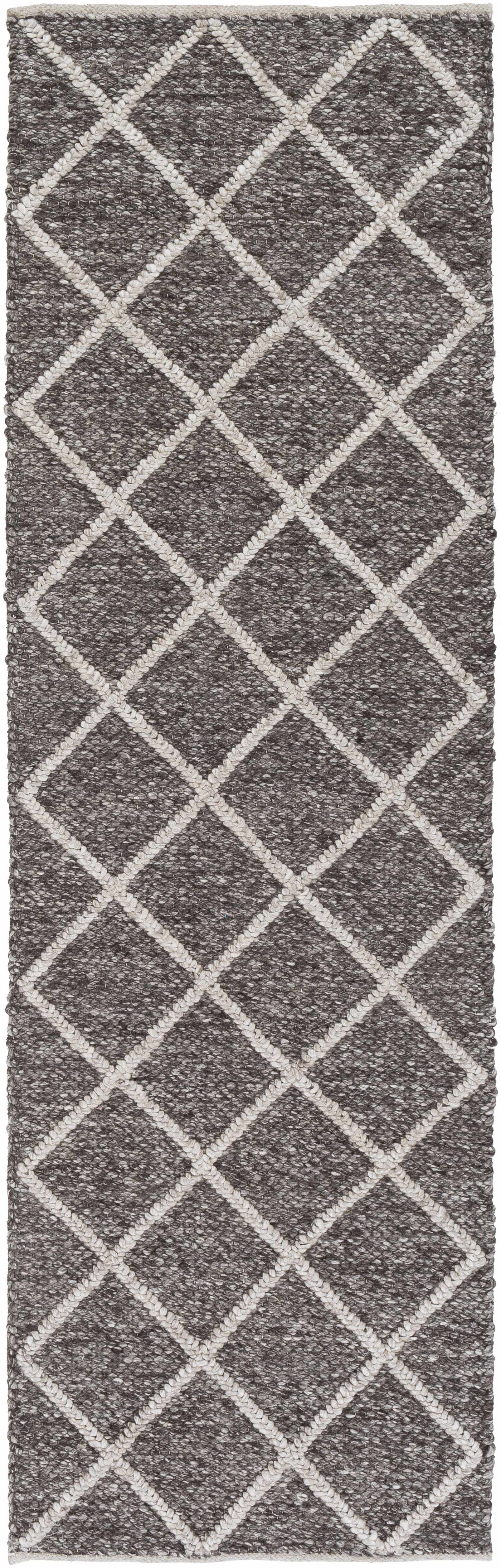 Syosset 2x3 Brown Trellis Wool&Viscose Rug - Clearance by Boutique Rugs