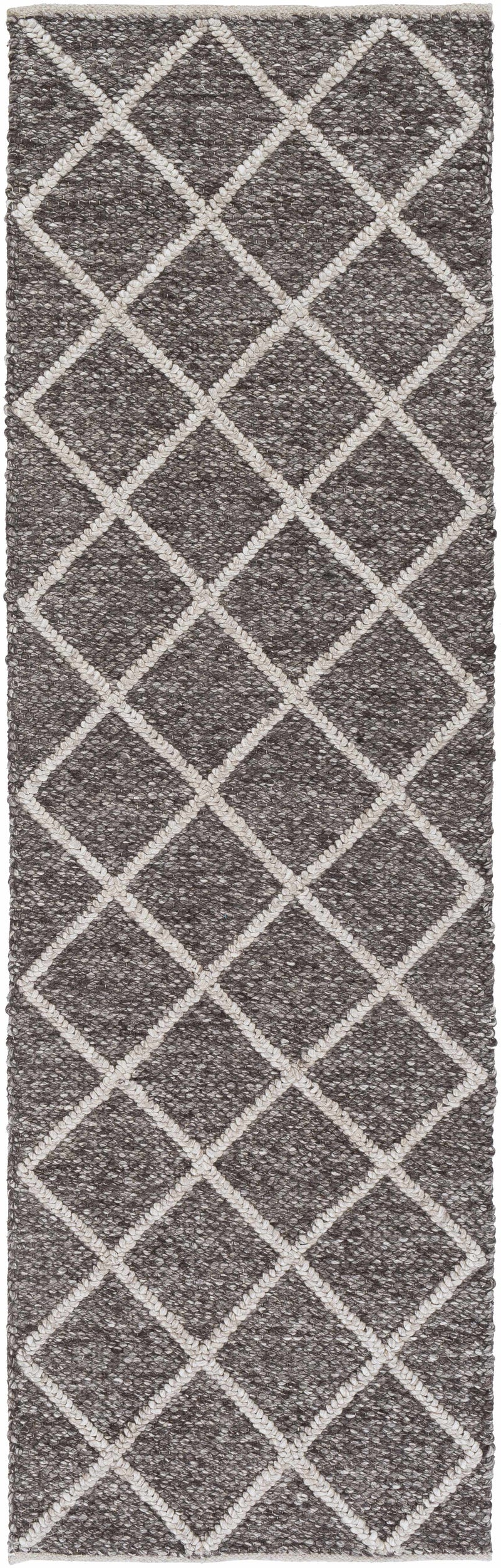 Syosset 2x3 Brown Trellis Wool&Viscose Rug - Clearance by Boutique Rugs