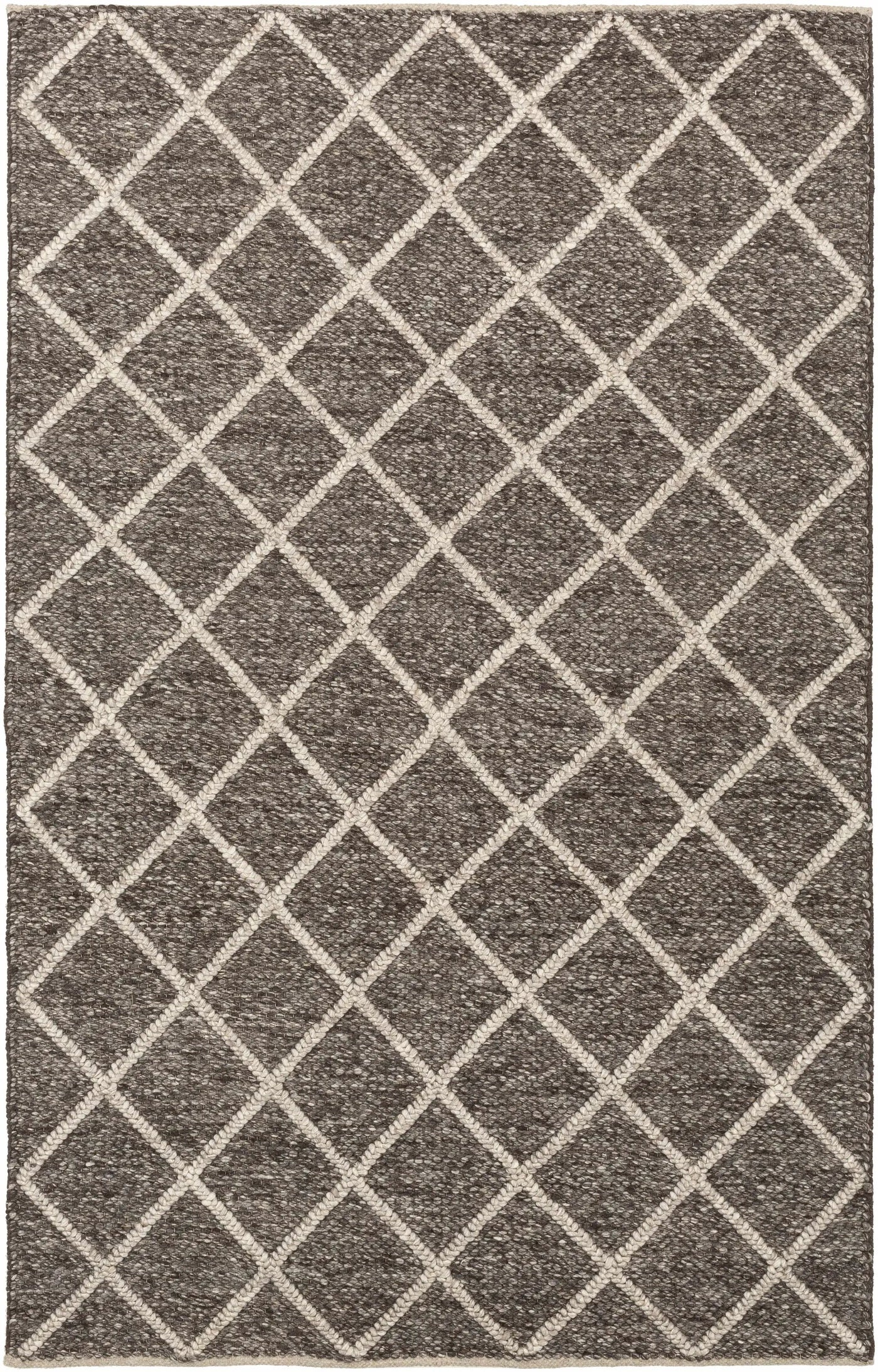 Syosset 2x3 Brown Trellis Wool&Viscose Rug - Clearance by Boutique Rugs