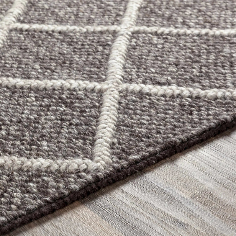 Syosset 2x3 Brown Trellis Wool&Viscose Rug - Clearance by Boutique Rugs