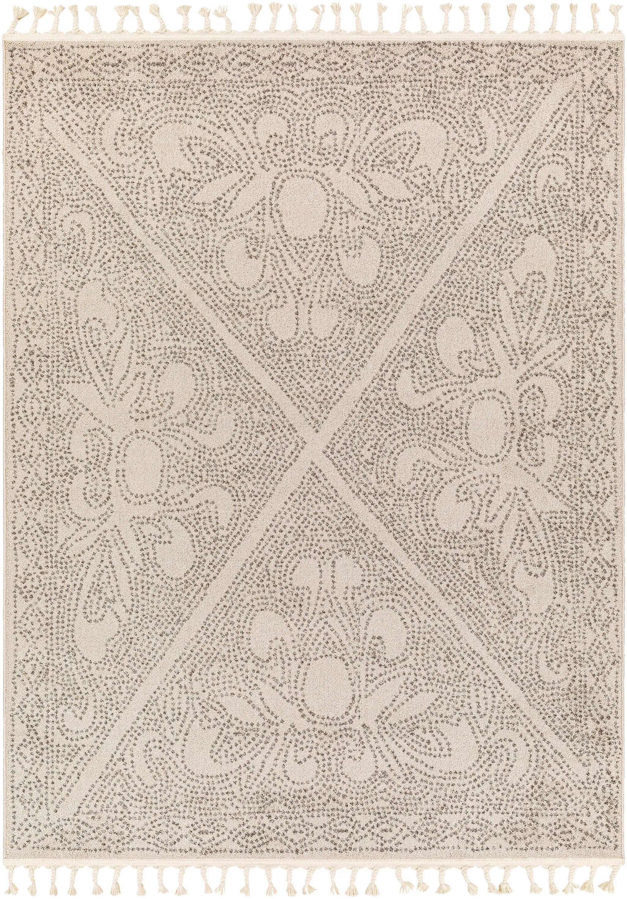 Birdwood Cream & Brown Area Rug by Hauteloom
