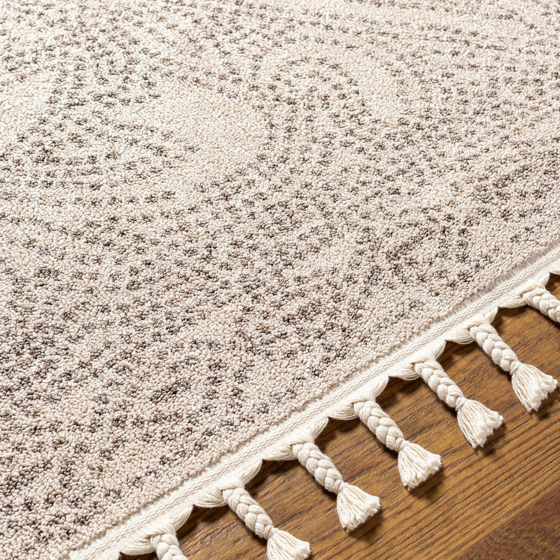 Birdwood Cream & Brown Area Rug by Hauteloom