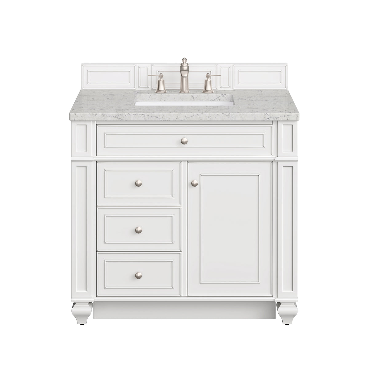 James Martin Bristol 36" Single Bathroom Vanity, Bright White, view 36