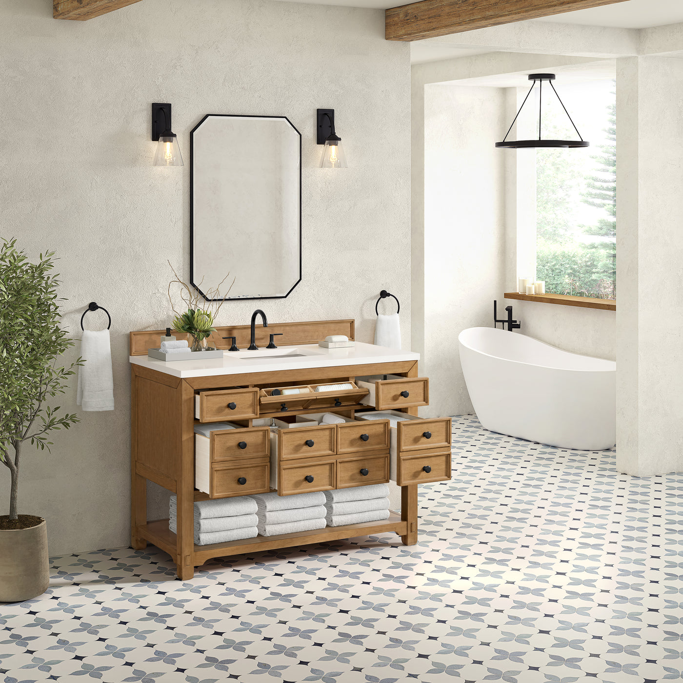 James Martin Malibu 48" Single Bathroom Vanity, Amber Birch by James Martin