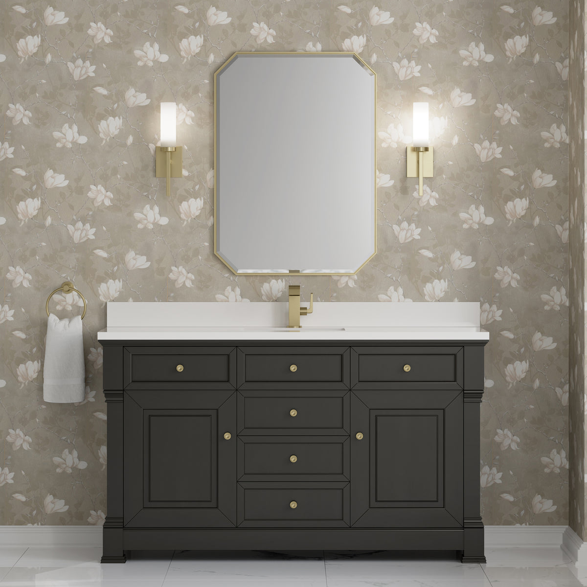 James Martin Brookfield 60" Single Bathroom Vanity, Black Onyx, view 33