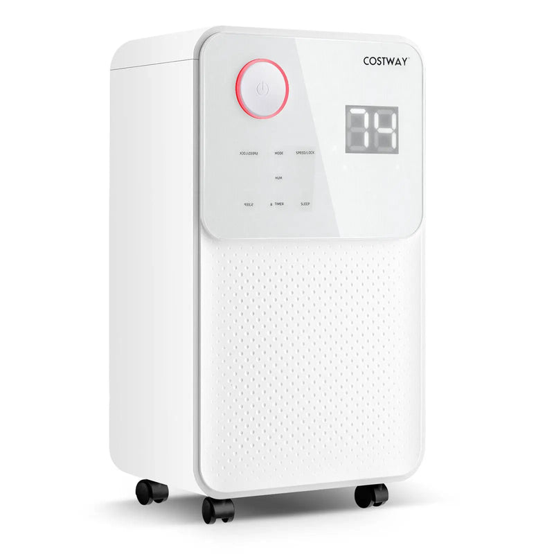 32 Pints 2000 Sq. Ft Dehumidifier for Home and Basements with 3-Color Digital Display-White by DirectDeals