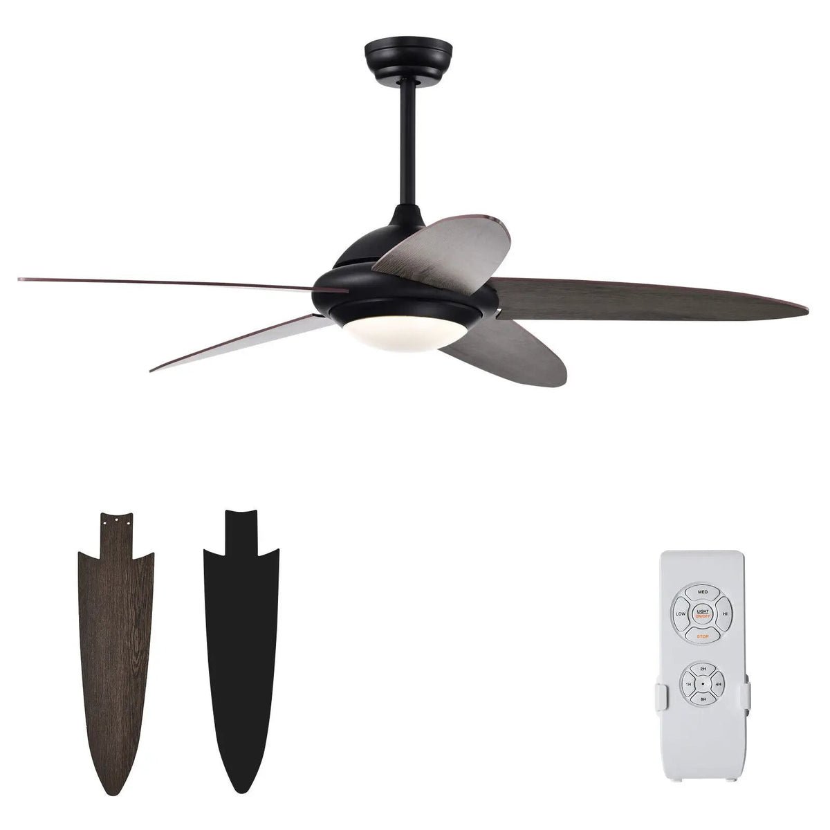 52 Inch Ceiling Fan with Lights and 3 Lighting Colors by DirectDeals