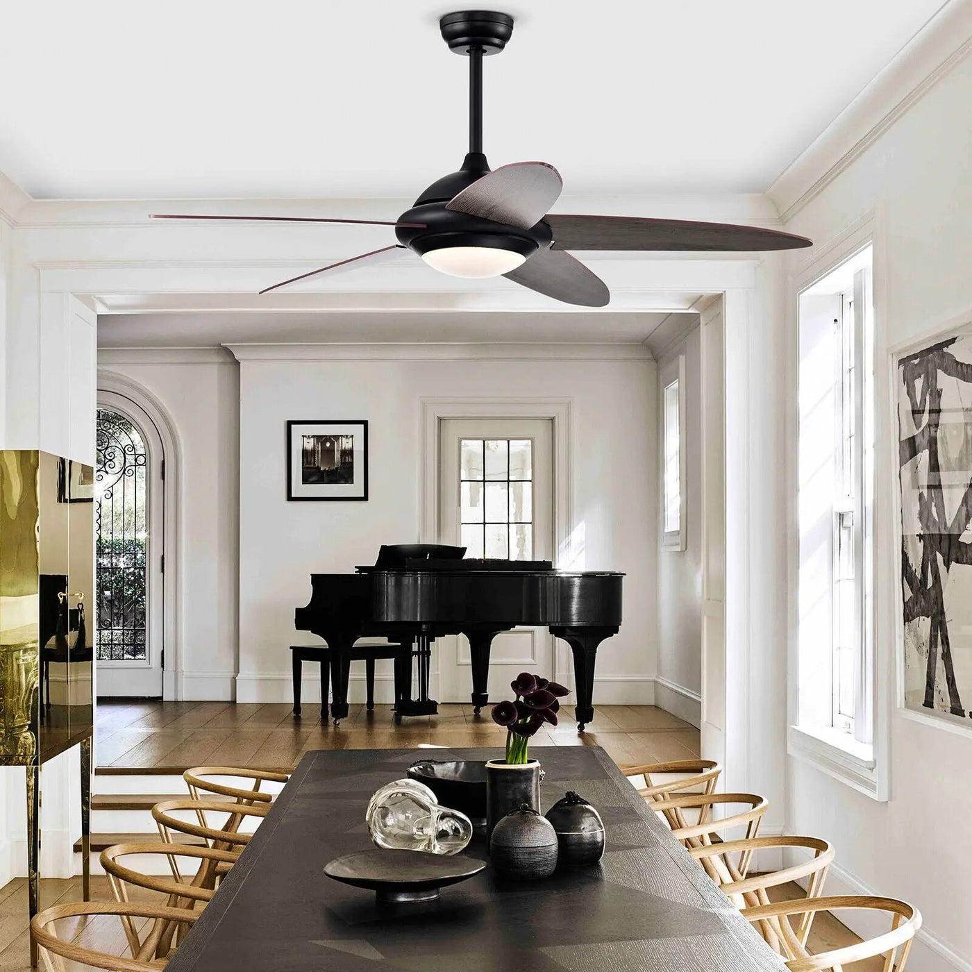 52 Inch Ceiling Fan with Lights and 3 Lighting Colors by DirectDeals