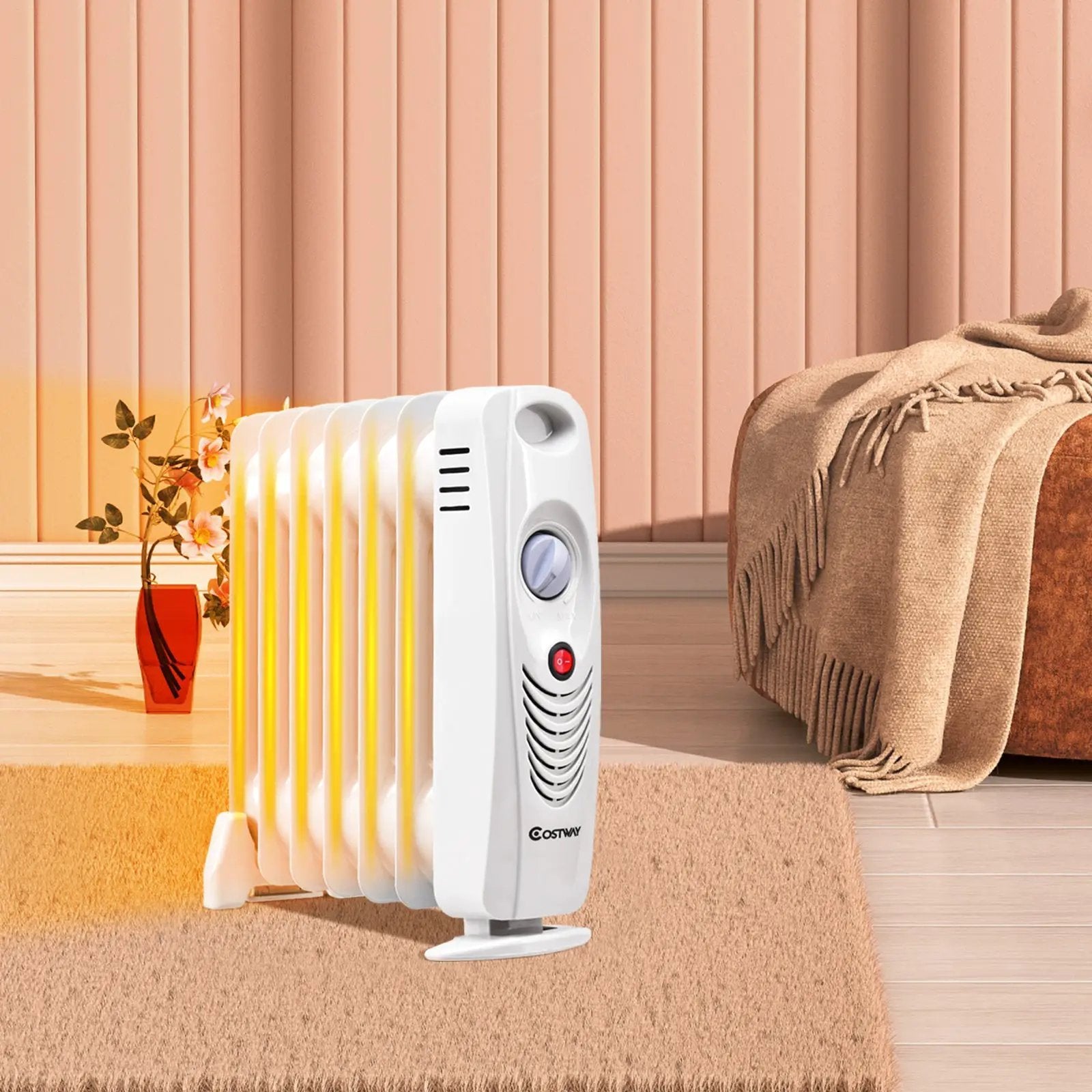 700 W Portable Mini Electric Oil-Filled Radiator Heater by DirectDeals