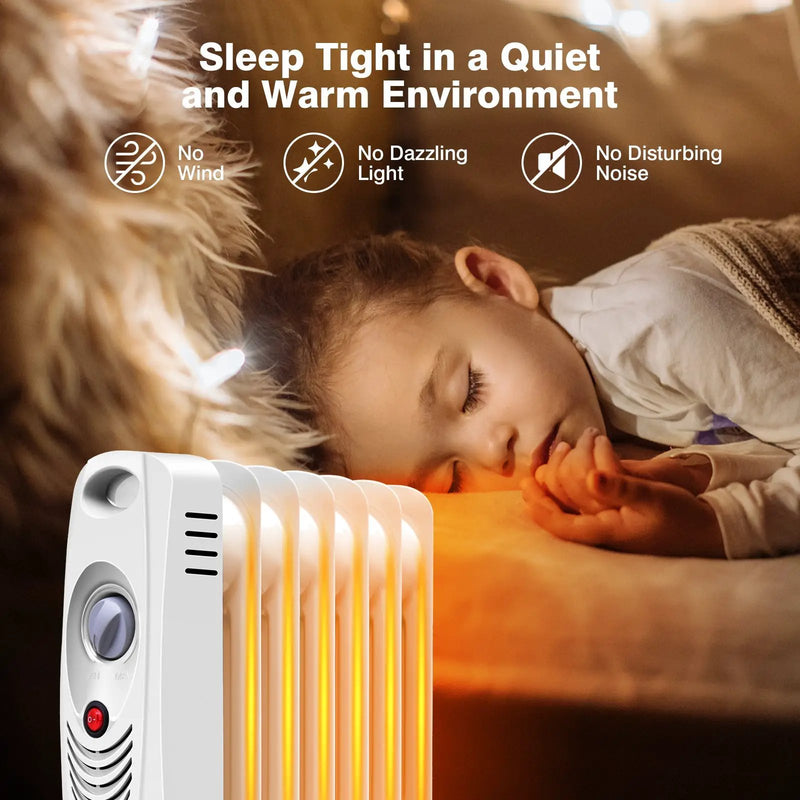 700 W Portable Mini Electric Oil-Filled Radiator Heater by DirectDeals