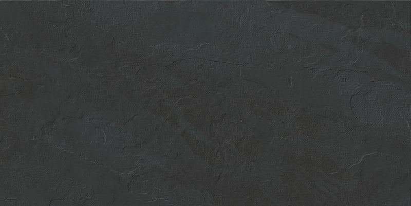 Essence Montauk Black Slate Look Porcelain Tiles 12x24 by landmarkceramics