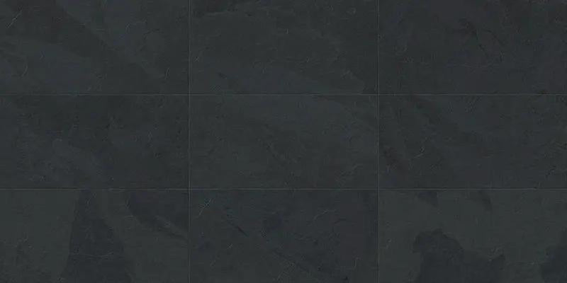 Essence Montauk Black Slate Look Porcelain Tiles 24x48 by landmarkceramics