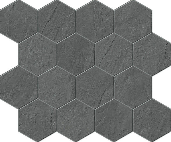 Essence Montauk Dark Mosaic D Slate Look Porcelain Tiles 12x10