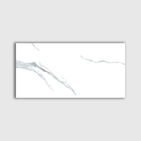 Estatuario Polished Marble Look Porcelain Tiles 12x24
