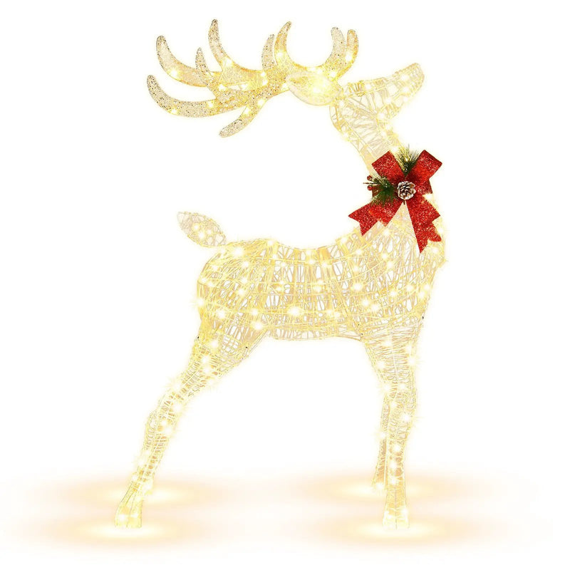 Lighted Standing Reindeer with Stakes for Christmas Decoration by DirectDeals