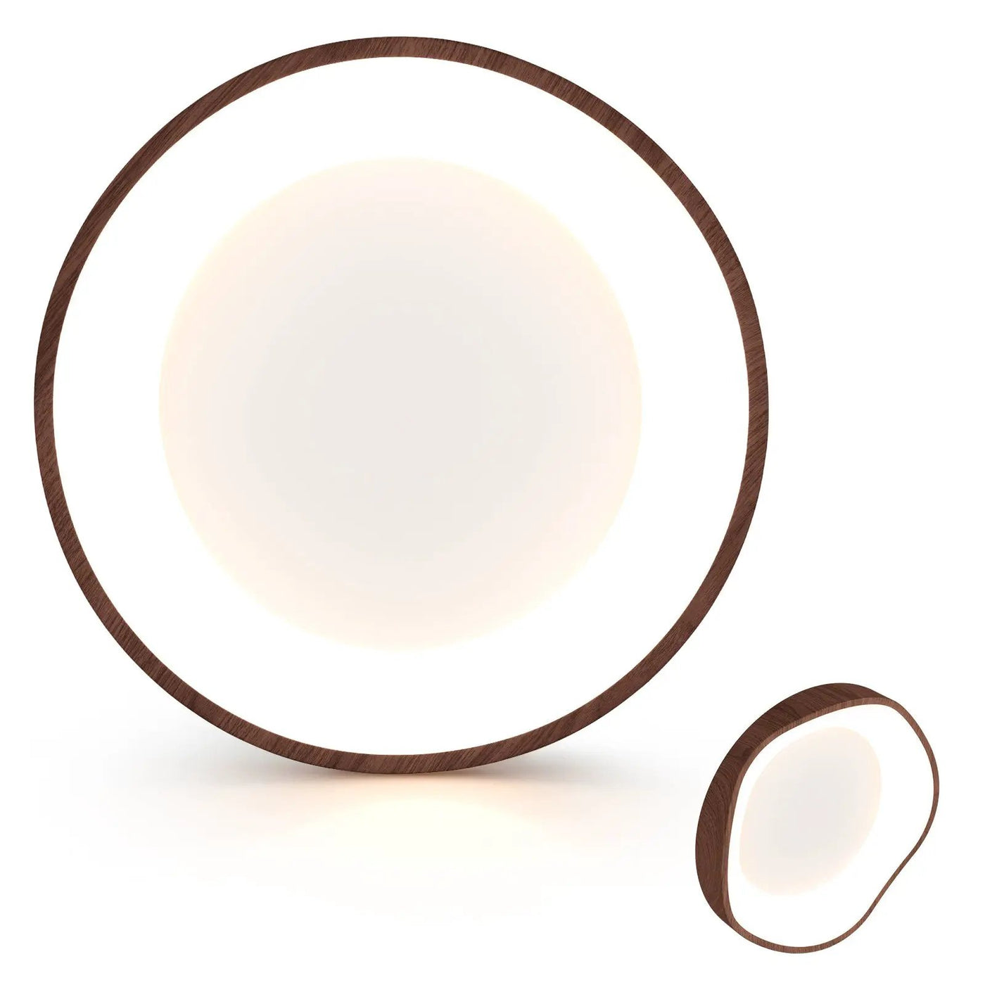 24W Modern LED Mount Ceiling Light with Wood Pattern and Metal Frame by DirectDeals