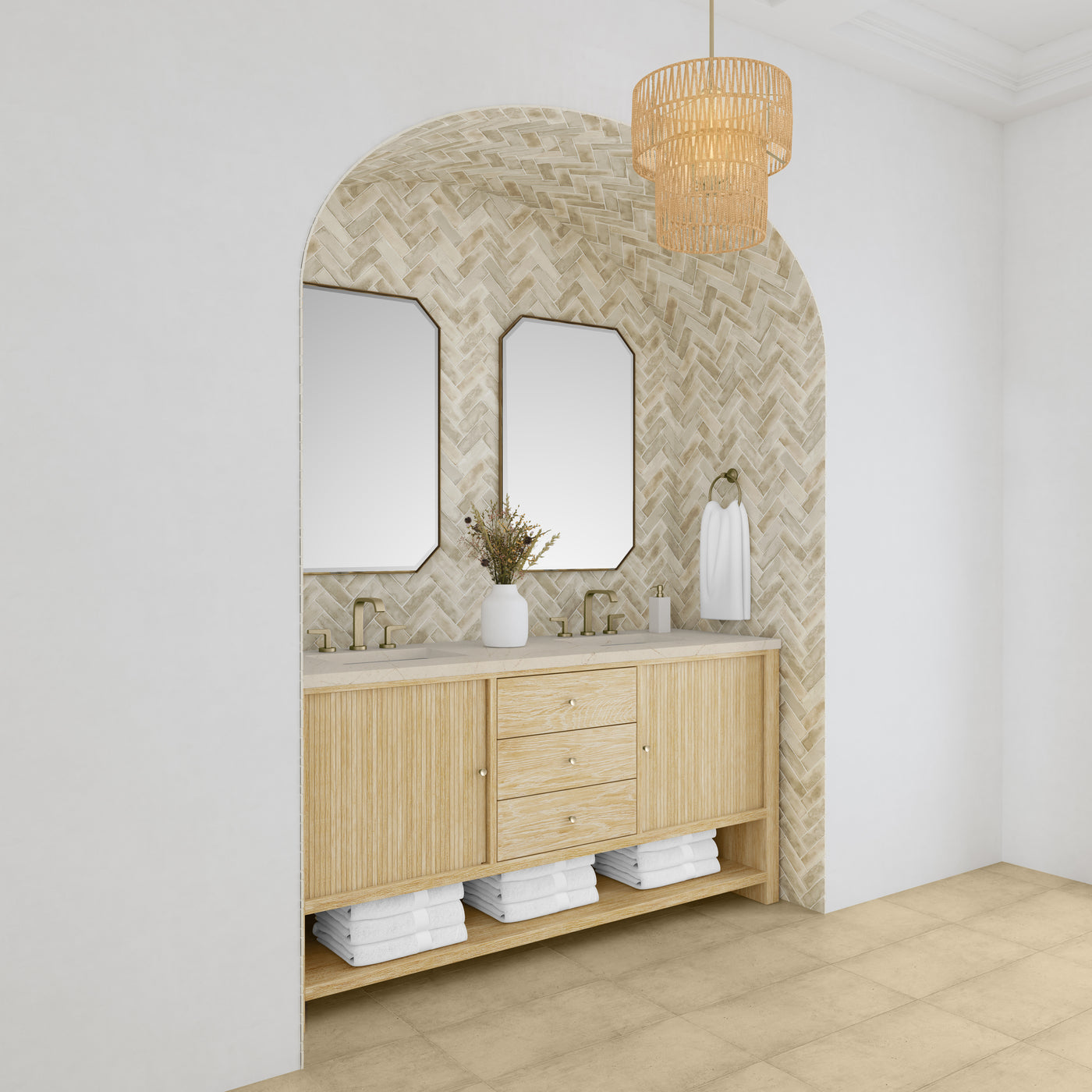 James Martin Marigot 72" Double Bathroom Vanity, Sunwashed Oak by James Martin