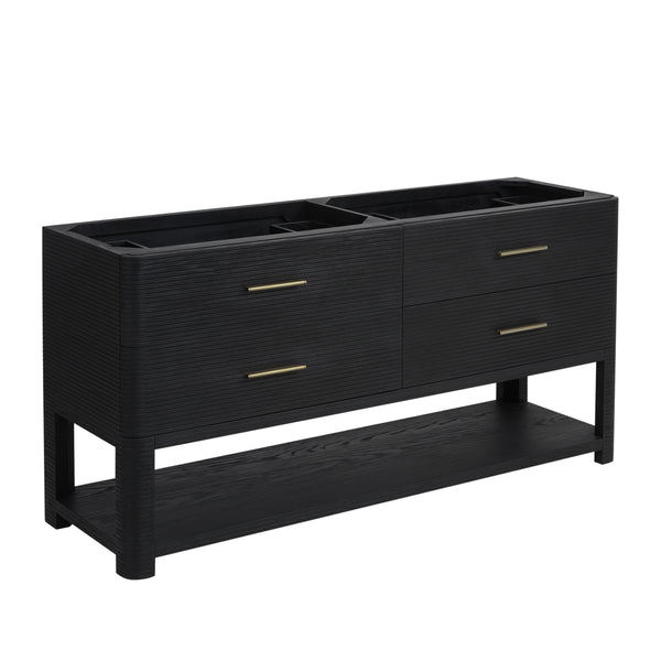 James Martin Lucian 72" Double Vanity Cabinet, Carbon Oak