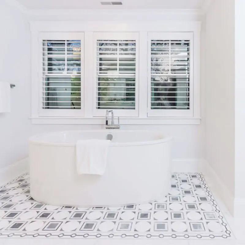 European Grey Multi Finish Cicero Marble Mosaics 12x12 room scene 2