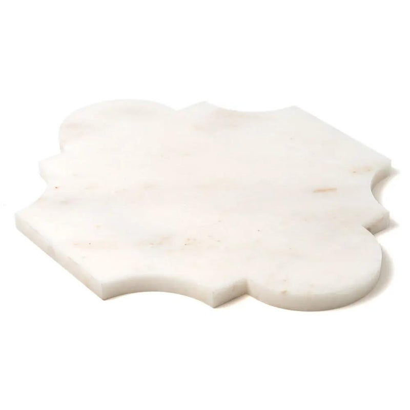 European White Multi Finish San Felipe Marble Mosaics 8x9 3/4 closeup 2