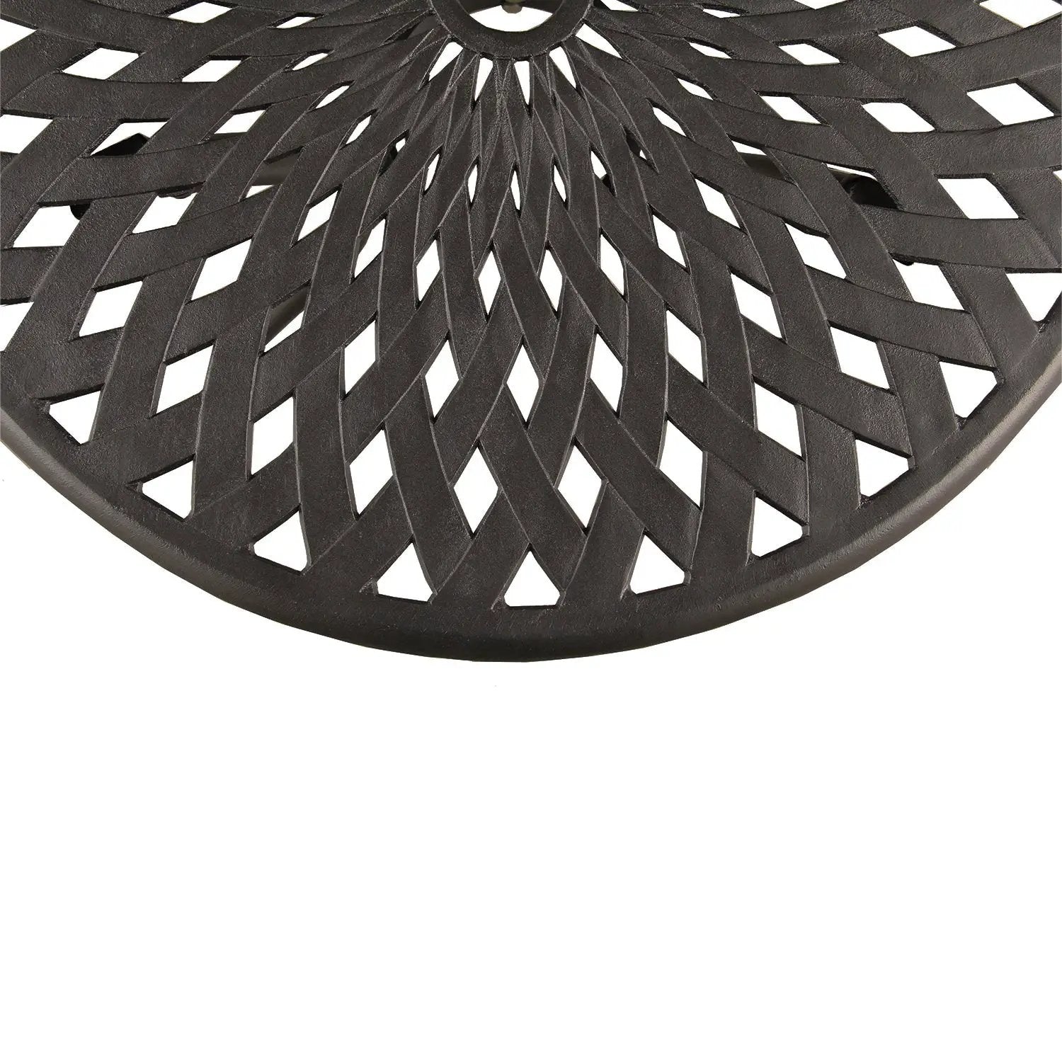 Modern Outdoor Patio Garden Aluminum 3 Piece Bistro Set in Sand Black by Sharicks
