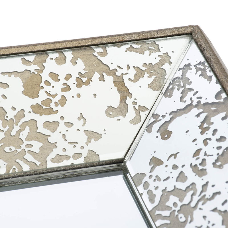 Antique Rectangle Mirror with Floral Accents - Pearl Silver, photo 25 of 25